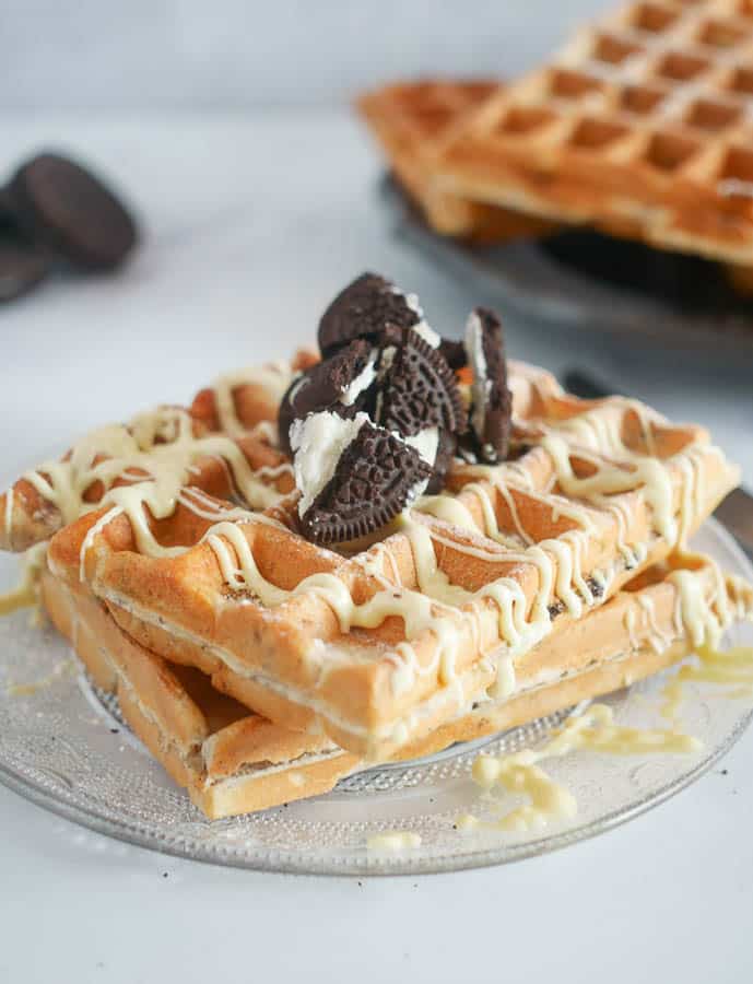 Oreo wafels met witte chocolade  | Foodaholic.nl